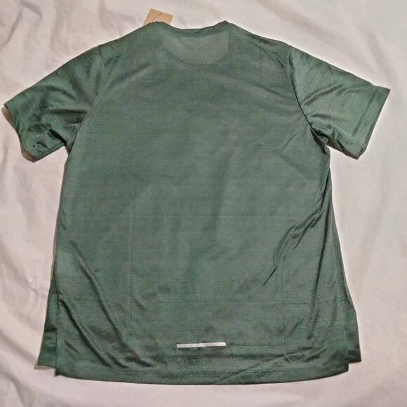 Nike Men’s Dri-Fit Miler Running Shirt Jungle Green Reflective Sz L AJ7565-338 - Picture 5 of 6